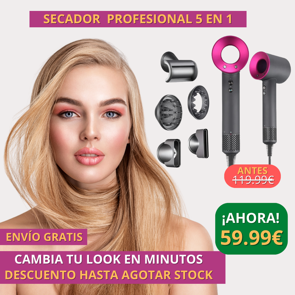 SuperHairDry - Secador Iónico 5 en 1